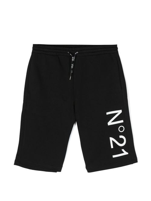 Bermuda nero sportivo N°21 Kids | N21614N01540N900